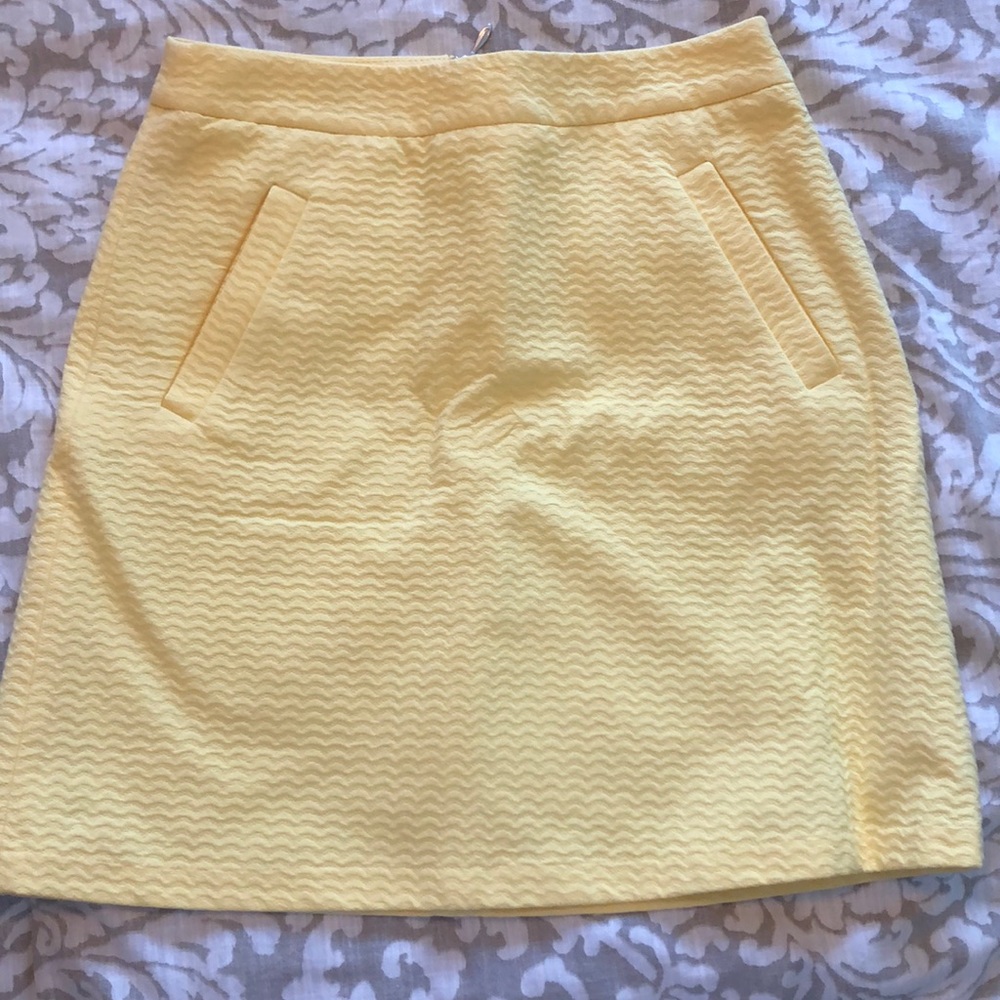 Yellow  work casual skirt